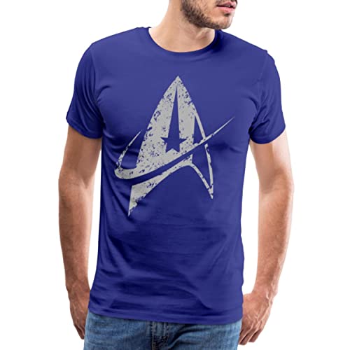 Spreadshirt Star Trek Discovery Delta Abzeichen Used Look Männer Premium T-Shirt, XL, Königsblau von Spreadshirt