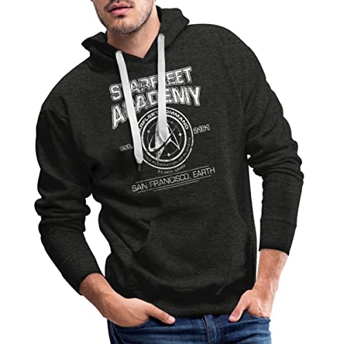 Spreadshirt Star Trek Discovery Starfleet Academy Männer Premium Hoodie, S, Anthrazit von Spreadshirt