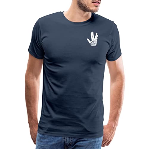 Spreadshirt Star Trek Discovery Vulkanischer Gruß Weiß Männer Premium T-Shirt, M, Navy von Spreadshirt