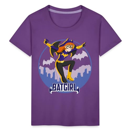 Spreadshirt Super Hero Girls Batgirl In Gotham Kinder Premium T-Shirt, 134/140 (8 Jahre), Lila von Spreadshirt