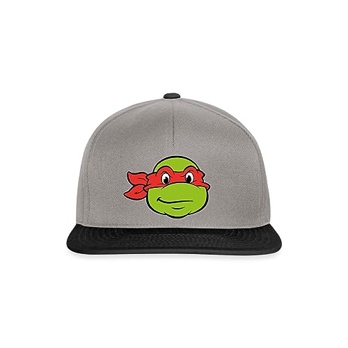 Spreadshirt Teenage Mutant Ninja Turtles Raphael Kostüm Snapback Cap, One Size, Graphit/Schwarz von Spreadshirt