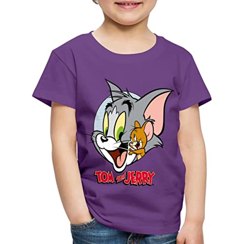 Spreadshirt Tom Und Jerry Verschmust Kinder Premium T-Shirt, 110/116 (4 Jahre), Lila von Spreadshirt