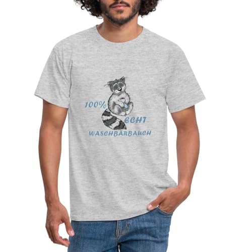 Spreadshirt Waschbärbauch Männer T-Shirt, 4XL, Grau meliert Spreadshirt Waschbärbauch Männer T-Shirt, 4XL, Grau meliert von Spreadshirt