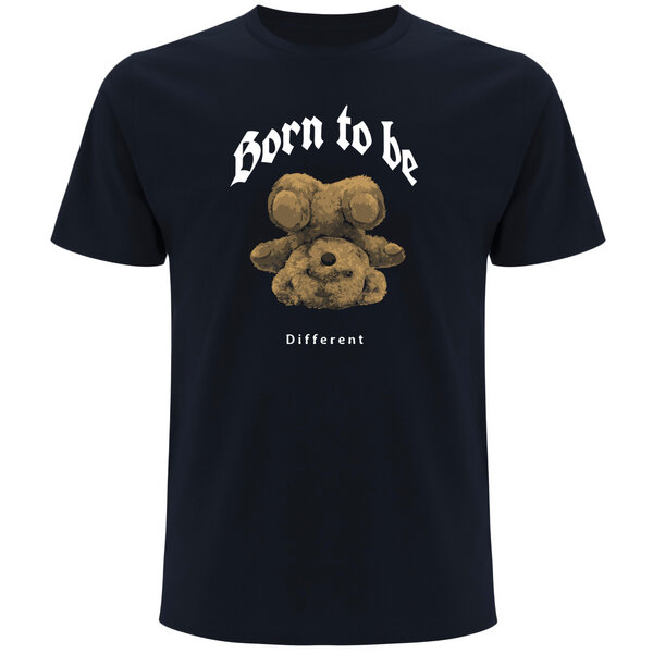Spreecult Born To Be Different - Bio und Fair - Männer Unisex T-Shirt - Teddybär von Spreecult
