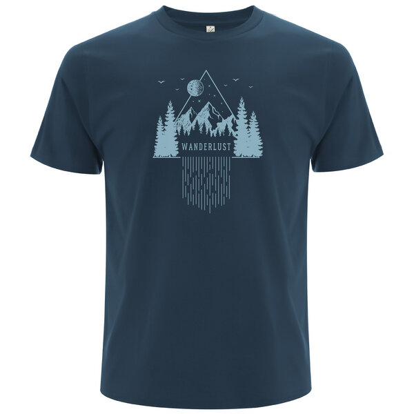 Spreecult Wanderlust - Bio&Fair - Männer Unisex T-Shirt - Wandern Hiking Outdoor von Spreecult