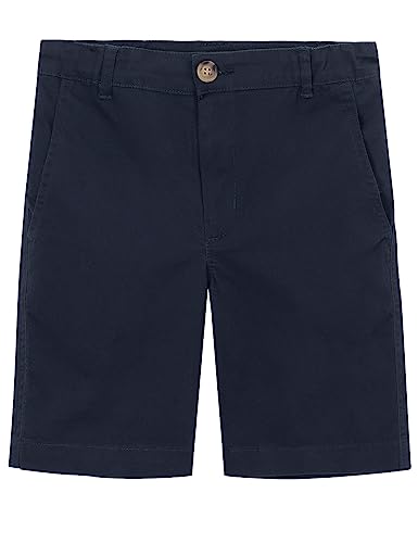 Spring&Gege Jungen Chino Shorts Baumwolle Kurze Hose Sommer Shorts für Kinder, Marineblau, S(5-6 Jahre/116-122) von Spring&Gege