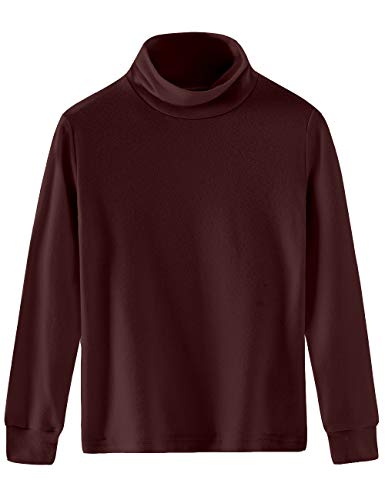 Spring&Gege Mädchen Solid Rollkragenpullover Baumwolle Langarm Shirt Kinder Base Layer Basic Tops Braun 164 170, XXL Spring&Gege Mädchen Solid Rollkragenpullover Baumwolle Langarm Shirt Kinder Base Layer Basic Tops Braun 164 170, XXL von Spring&Gege