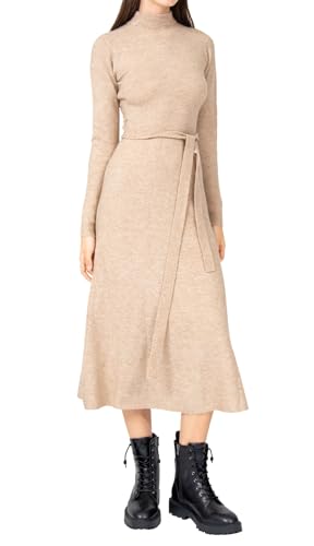 Springfield Damen Dress Kleid, Beige (BEIGE/Camel), Small von Springfield