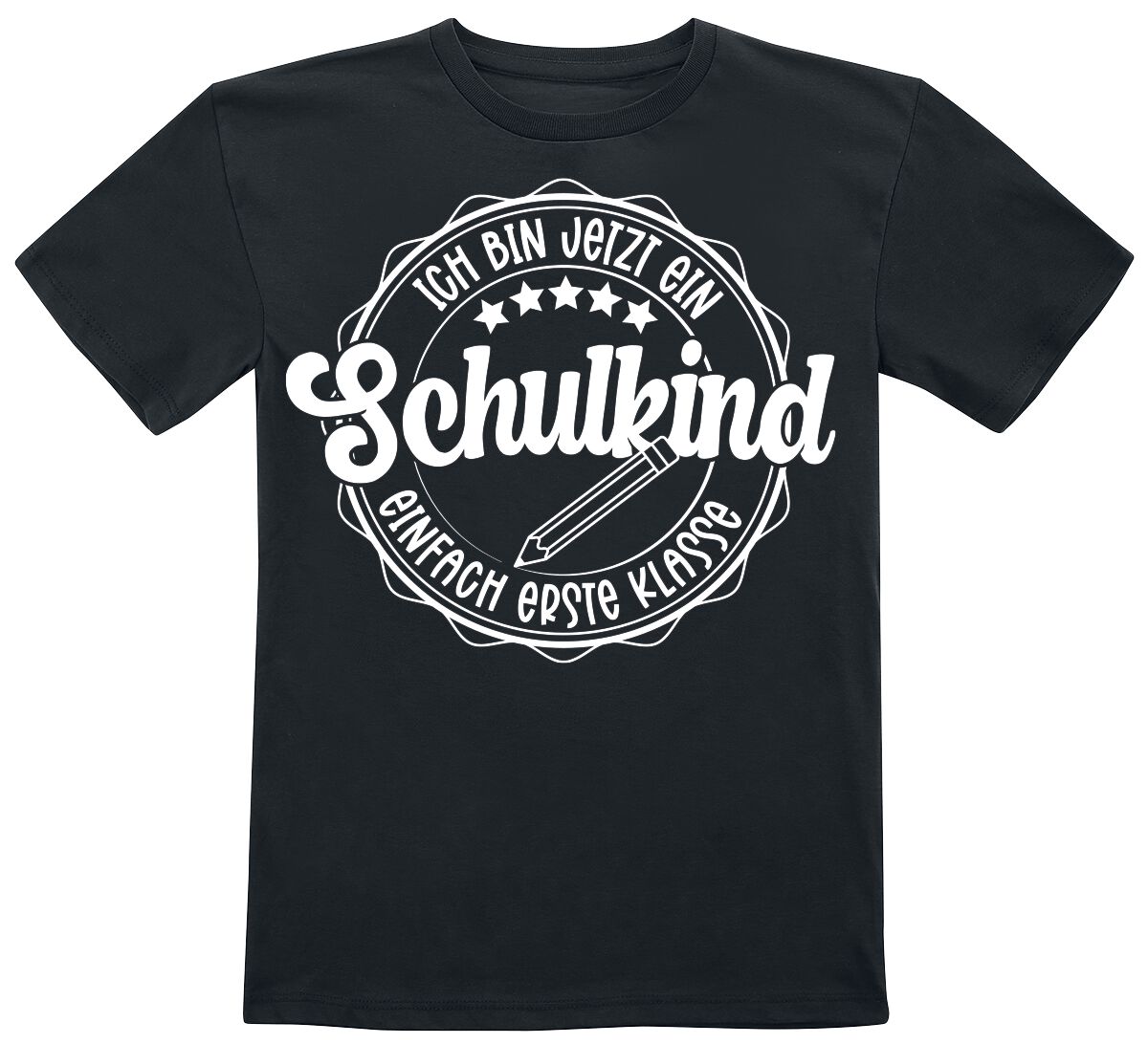 Sprüche T-Shirt für Kinder - Ich bin jetzt ein Schulkind - für Mädchen & Jungen - schwarz von Sprüche