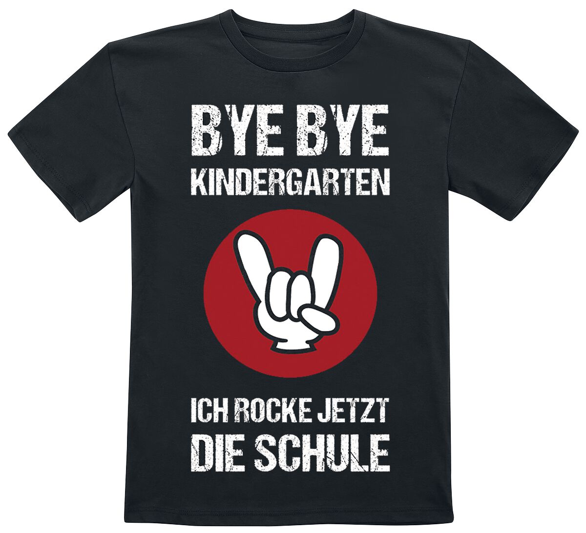 Sprüche T-Shirt für Kinder - Kids - Bye Bye Kindergarten - für Mädchen & Jungen - schwarz von Sprüche