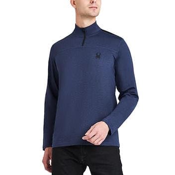 Spyder Active Herren Langarmshirt, Marineblau, Mittel von Spyder