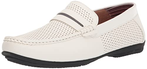 STACY ADAMS Herren Corby Fahrer-Slipper, Weiß, 49 EU von Stacy Adams