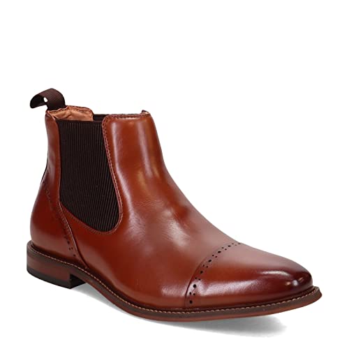 STACY ADAMS Maury Chelsea-Stiefel für Herren, Zehenkappe, Cognac, 44 EU von Stacy Adams