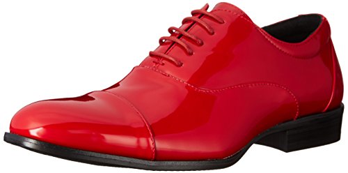 STACY ADAMS Herren Gala Cap-Toe Smoking Schnürschuh Oxford, Rot (rotes Leder), 42 EU von Stacy Adams