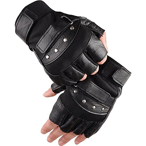 Stakee Pu Lederhandschuhe Fingerlose Fahrhandschuhe Outdoor Sporthandschuhe Halbfingerhandschuhe Cosplay -kostüm Für Frauen Männer von Stakee