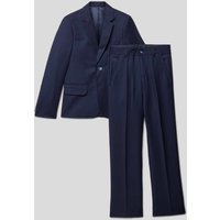 Standar Slim Fit Anzug mit Strukturmuster in Marine, Größe 158 von Standar