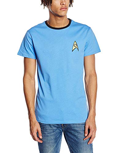 Star Trek Herren Science Mens Blue T-Shirt, Blau-Hellblau, XL von Star Trek