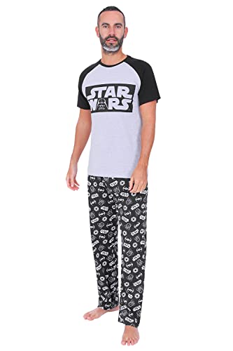 Star Wars Herren-Pyjama-Set, lang, Grau / Schwarz, grau, L von Star Wars