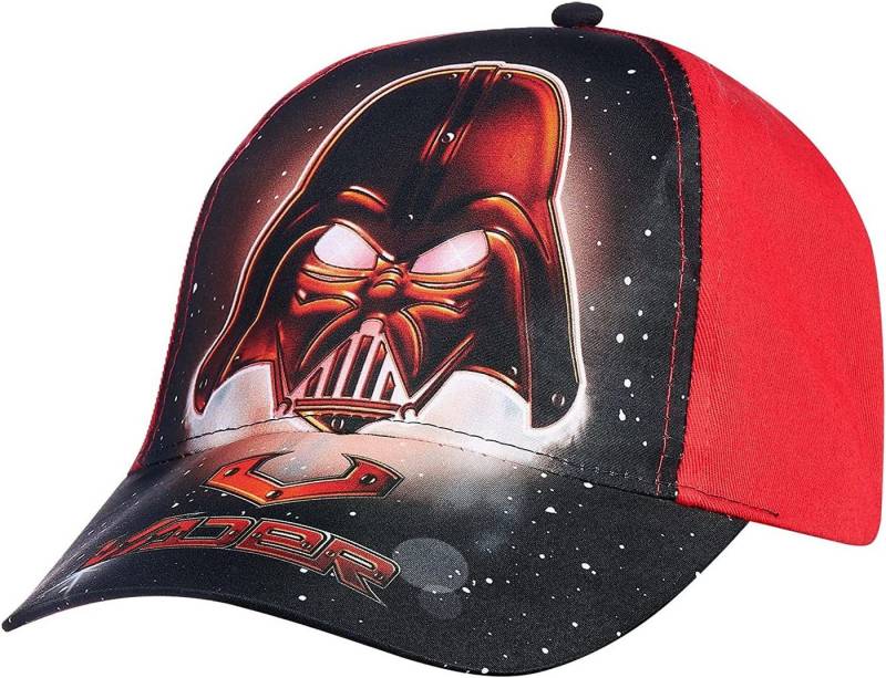 Star Wars Schirmmütze STAR WARS Cap Jungen + Mädchen Schirmmütze Rot Cappy für Kita, Schule, Einschulung Gr.52 + 54 von Star Wars