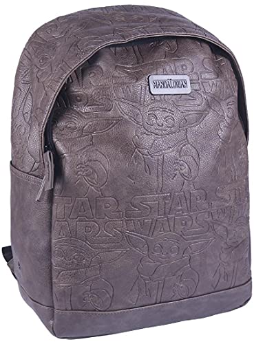 Star Wars Unisex Kinder Kunstleder The Mandalorian-Grogu Rucksack, Mehrfarbig, 100% Polyurethan, Bunt von Star Wars