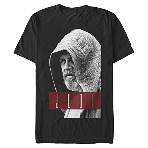 Star Wars Unisex Luke Jedi Organic Short Sleeve T-shirt, Schwarz, XXL von Star Wars