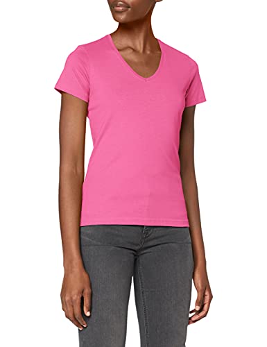 Stedman Apparel Damen Regular Fit T-Shirt Classic-T V-neck/ST2700, Rosa - Sweet Pink, Gr. 36 (Herstellergröße: S) von Stedman