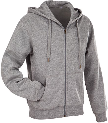 Stedman Apparel Herren Active Sweatjacket/ST5610 Sweatshirt, Grey Heather, Small von Stedman