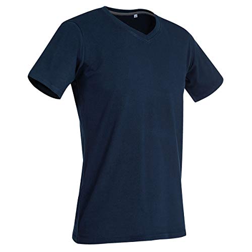 Stedman Herren Clive (V-Neck)/ST9610 Premium T-Shirt, Marineblau, M von Stedman