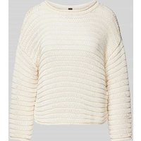 Stefanel Strickpullover mit Rundhalsausschnitt in Offwhite, Größe XS von Stefanel