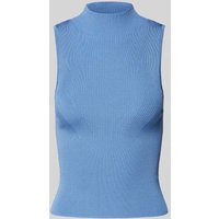 Stefanel Tanktop mit Stehkragen in Hellblau, Größe L von Stefanel