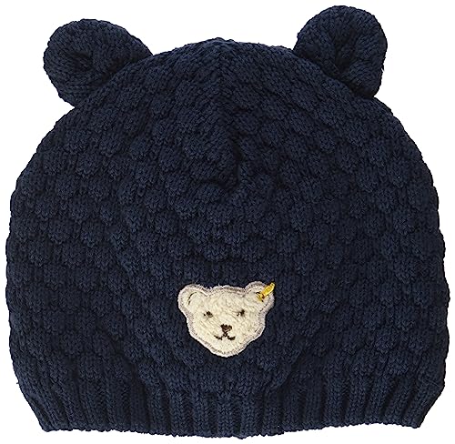 Steiff Baby Girls Bommel Beanie-Mütze, Navy, 41 von Steiff