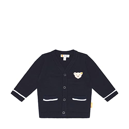 Steiff Baby - Jungen Strickjacke Fleece Jacket, Steiff Navy, 62 EU von Steiff