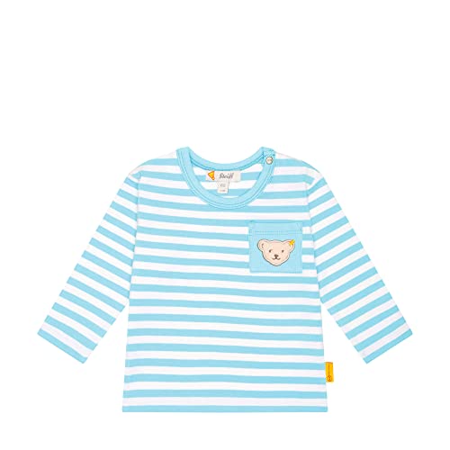 Steiff Baby - Jungen T-shirt Langarm T Shirt, Blue Topaz, 92 EU von Steiff