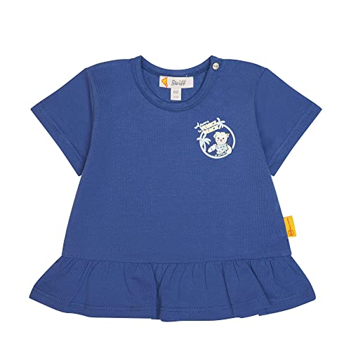 Steiff Baby - Mädchen T-shirt Kurzarm T Shirt, True Navy, 68 EU von Steiff