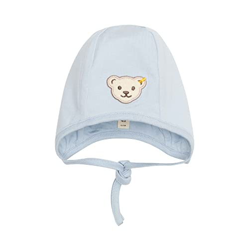 Steiff Unisex Baby Basic Bommel Beanie-Mütze, Celestial Blue, 43 von Steiff