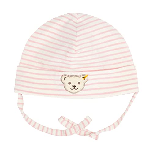 Steiff Unisex Baby Basic Bommel Beanie-Mütze, Silver PINK, 39 von Steiff