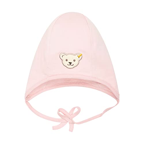 Steiff Unisex Baby Basic Bommel Beanie-Mütze, Silver PINK, 47 von Steiff