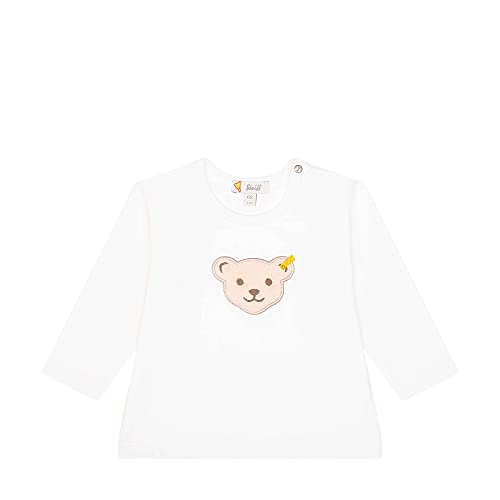 Steiff Unisex Baby T-shirt Langarm T Shirt, Bright White, 74 EU von Steiff