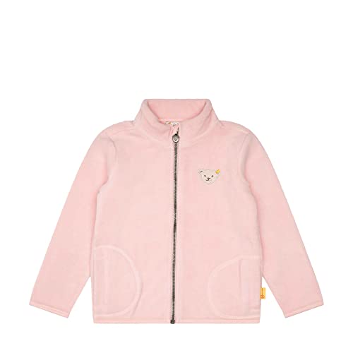 Steiff Unisex Kids Fleecejacke ohne Kapuze Jacke, Silver PINK, 116 von Steiff