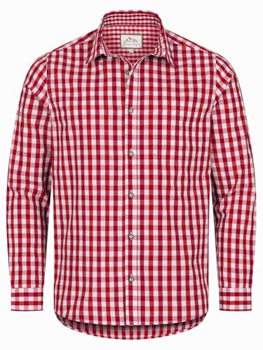 Steigenhöfer Manufaktur Trachtenhemd Herren Langarm - Basti - Mit Trachten kombinierbar - Traditionelles Herren Hemd für Oktoberfest Wiesn und andere Festlichkeiten Rot - XXL Steigenhöfer Manufaktur Trachtenhemd Herren Langarm - Basti - Mit Trachten kombinierbar - Traditionelles Herren Hemd für Oktoberfest Wiesn und andere Festlichkeiten Rot - XXL von Steigenhöfer Manufaktur