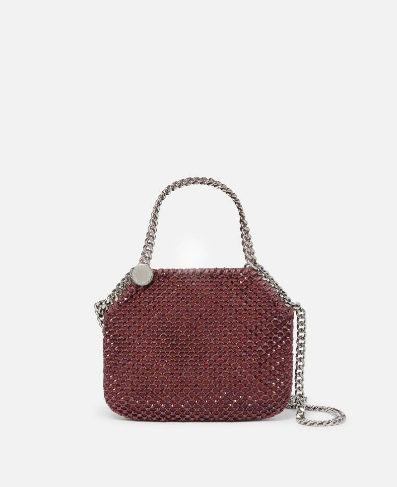 Stella McCartney - Falabella Mini Tote Bag aus Kristall Mesh, Frau, Beere von Stella McCartney