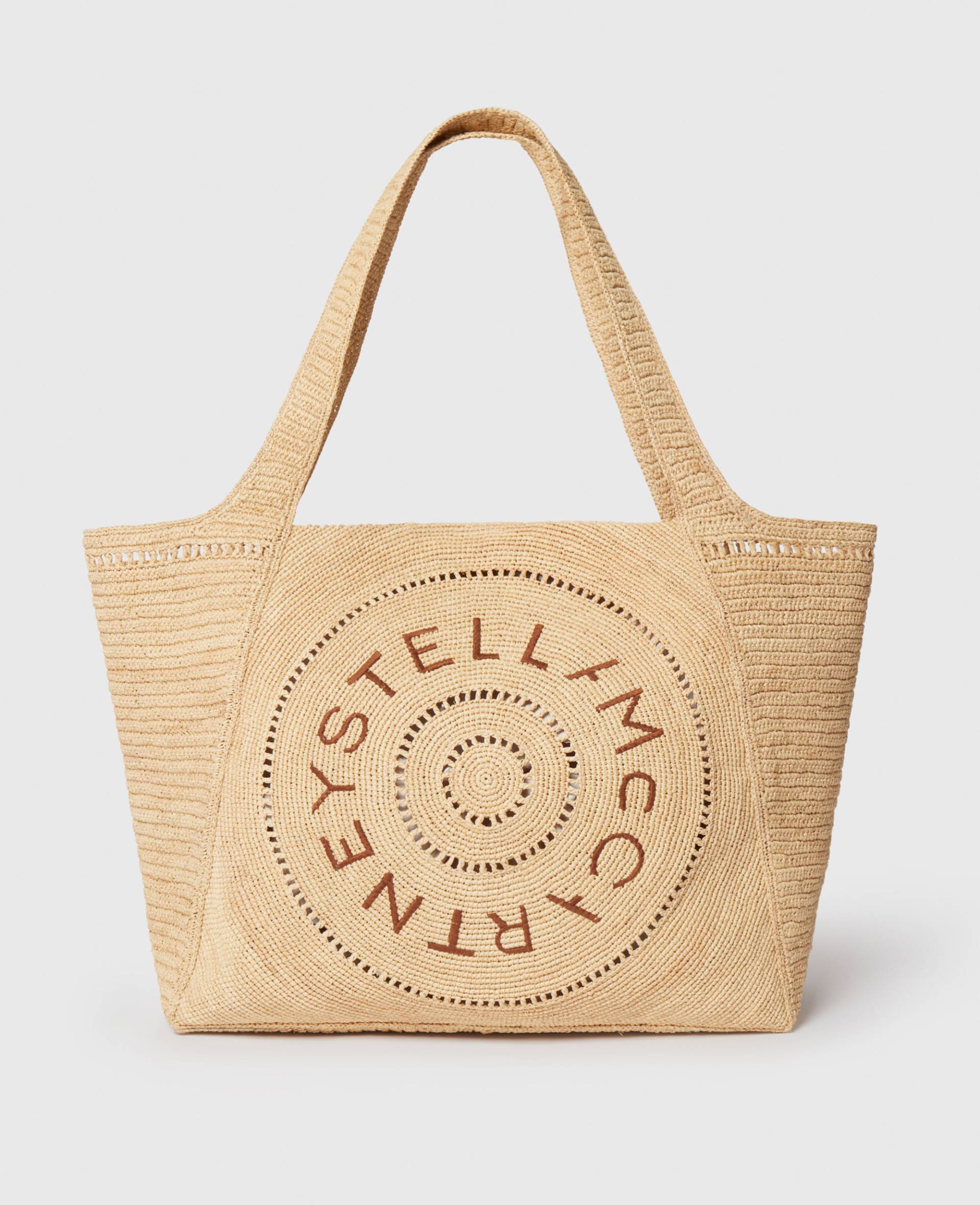 Stella McCartney - Große Tote Bag mit Logo aus Bast, Frau, Natur Stella McCartney - Große Tote Bag mit Logo aus Bast, Frau, Natur von Stella McCartney