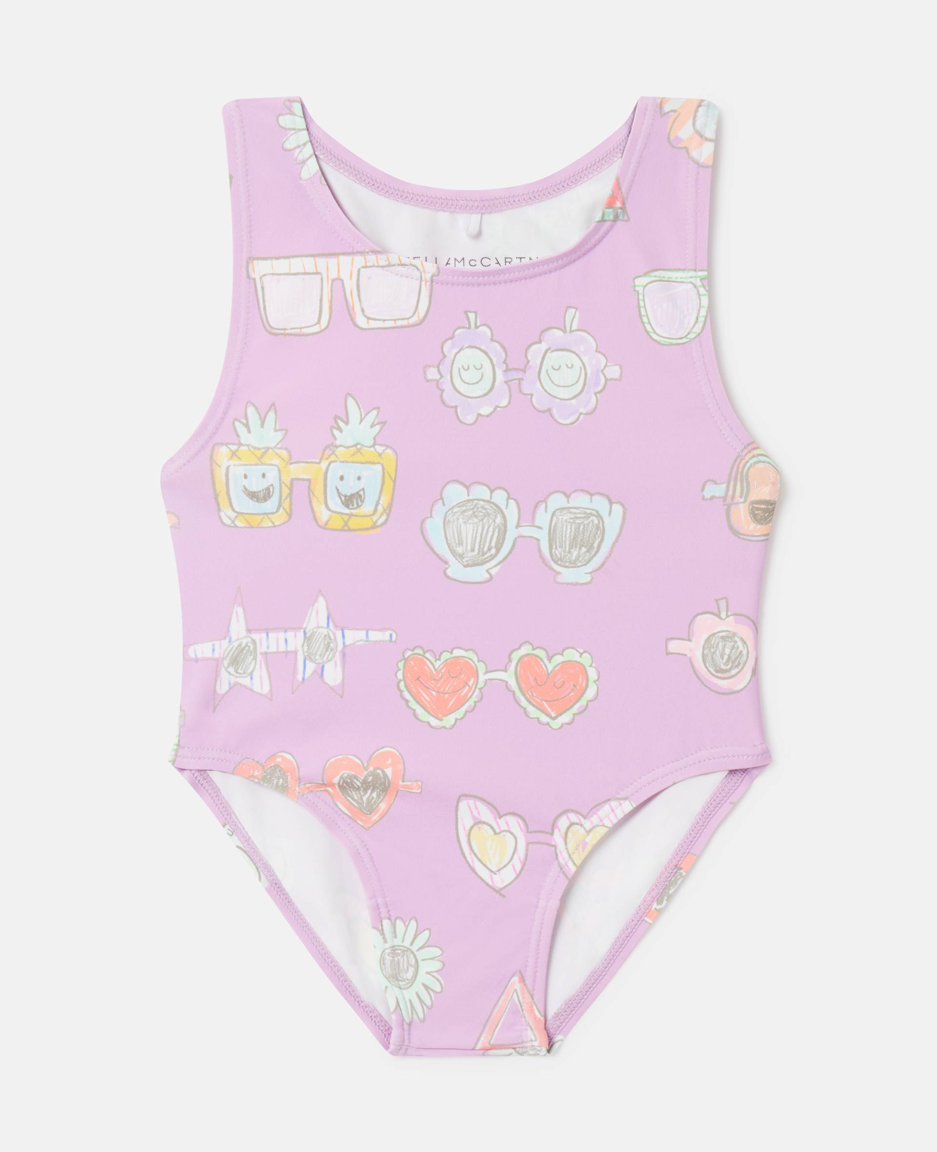 Stella McCartney - Sunglasses Doodle Print Swimsuit, Frau, Pink, Größe: 3m von Stella McCartney