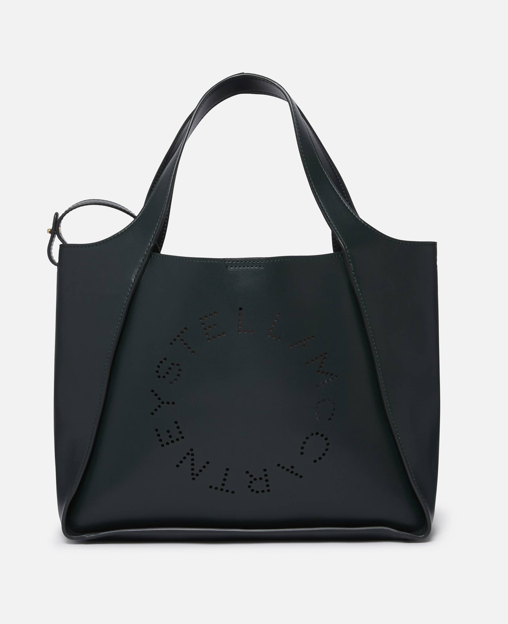 Stella McCartney - Umhaenge Tote Bag mit Logo, Frau, Tannengrün von Stella McCartney