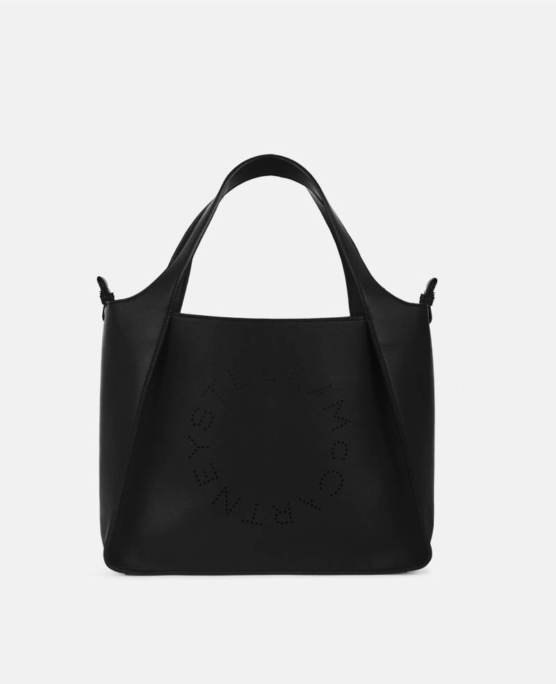 Stella McCartney - Umhaenge Tote Bag mit Logo, Frau, BLACK von Stella McCartney