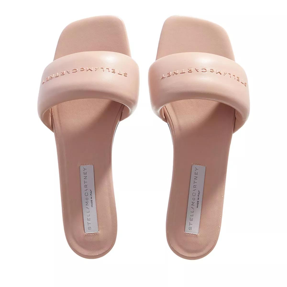 Stella McCartney Sandalen & Sandaletten - Sandals Slides with Logo - Gr. 38 (EU) - in Gold - für Damen von Stella Mccartney
