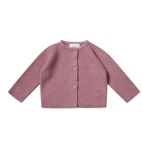 Stellou & friends Strickjacke-Cardigan für Mädchen und Jungen | Hochwertige Baby-Kleidung aus 100% Baumwolle I Gr. 74/80- Rose Melange von Stellou & friends