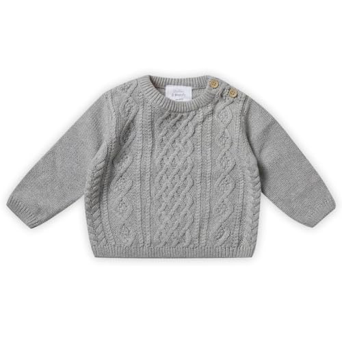 Stellou & friends Strickpullover für Jungen und Mädchen I Hochwertige Baby-Kleidung aus 100% Baumwolle I Gr. 110/116 - Grau Melange Stellou & friends Strickpullover für Jungen und Mädchen I Hochwertige Baby-Kleidung aus 100% Baumwolle I Gr. 110/116 - Grau Melange von Stellou & friends
