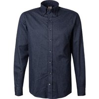 Stenströms Herren Hemd blau Flanell von Stenströms