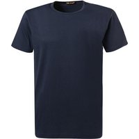 Stenströms Herren T-Shirt blau Baumwolle von Stenströms